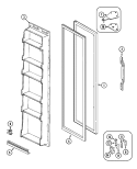 FREEZER DOOR Diagram and Parts List for RSCA207AAM  Admiral Refrigerator