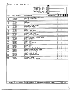 Water Carrying Parts Page 2 Diagram and Parts List for 6543A  Norge Washer