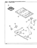 TOP ASSEMBLY Diagram and Parts List for CPM9841W689DG  Hardwick Range