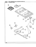 TOP ASSEMBLY Diagram and Parts List for CPM9841KW689DG  Hardwick Range