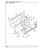 CONTROL PANEL Diagram and Parts List for SM9642W580R  Hardwick Range
