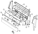 CONTROL PANEL Diagram and Parts List for CRGA650AAL  Admiral Range