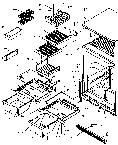 Shelves And Accessories Diagram and Parts List for TX22R-P1157704W  Amana Refrigerator
