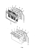 DOOR Diagram and Parts List for 64FA-3CKX  Magic Chef Range