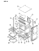 BODY Diagram and Parts List for 91F-4KVW  Magic Chef Wall Oven