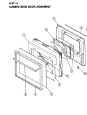 DOOR (LOWER) Diagram and Parts List for 91F-4KVW  Magic Chef Wall Oven