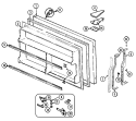 FREEZER DOOR Diagram and Parts List for GT18Y8DA  Maytag Refrigerator