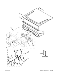 Part Location Diagram of W10384988 Whirlpool PANEL-CNTL