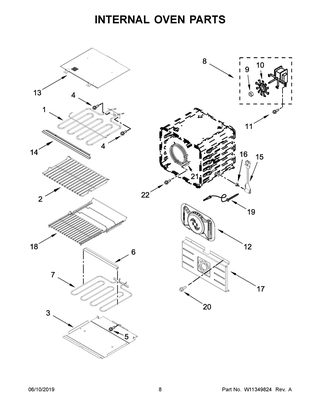 Part Location Diagram of W11242909 Whirlpool RACK-OVEN