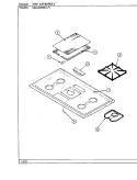 TOP ASSEMBLY Diagram and Parts List for SKG4622MGW639R  Hardwick Range