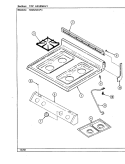 TOP ASSEMBLY Diagram and Parts List for H3432SRW  Hardwick Range