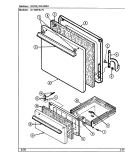 DOOR / DRAWER Diagram and Parts List for H1100PRA-K  Hardwick Range