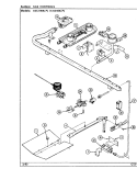 GAS CONTROLS Diagram and Parts List for H4131WRA  Hardwick Range