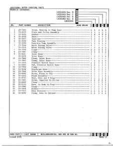 Water Carrying And Pump Assembly Page 2 Diagram and Parts List for 6540A REV D Norge Washer