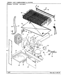 UNIT COMPARTMENT & SYSTEM Diagram and Parts List for CNT21W7 CC71A Crosley Refrigerator