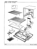 FREEZER COMPARTMENT Diagram and Parts List for CNT21W7 CC71A Crosley Refrigerator