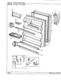 FRESH FOOD DOOR Diagram and Parts List for CNT21W7A CC72A Crosley Refrigerator