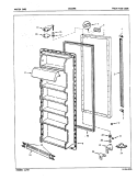 FRESH FOOD DOOR Diagram and Parts List for CNS20M4A 5M61A Crosley Refrigerator
