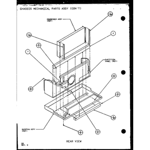 Chassis Mechanical Parts Assy 4 Diagram and Parts List for PTC07300ER P9812501R Amana Air Conditioner