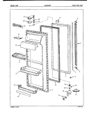 FRESH FOOD DOOR Diagram and Parts List for CNSIG24M9A 5M65A Crosley Refrigerator