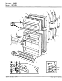 DOORS Diagram and Parts List for CNT17R5A 7A76A Crosley Refrigerator