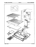 FREEZER COMPARTMENT Diagram and Parts List for CNT21T8A 9C52A Crosley Refrigerator