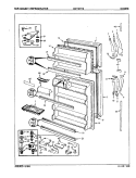 DOORS Diagram and Parts List for CNT21T8A 9C52A Crosley Refrigerator