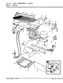 UNIT COMPARTMENT & SYSTEM Diagram and Parts List for CNT15V4 AC11A Crosley Refrigerator