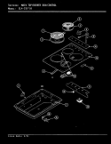 TOP ASSEMBLY Diagram and Parts List for EL4-33W9  Hardwick Cooktop