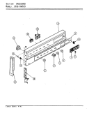 CONTROL PANEL Diagram and Parts List for EPG9-76W539  Hardwick Range