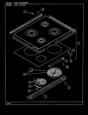 TOP ASSEMBLY Diagram and Parts List for EG9-71W579W  Hardwick Range