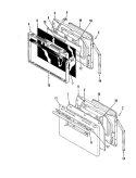 DOOR Diagram and Parts List for 34GA-2CKX  Magic Chef Range