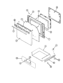 DOOR Diagram and Parts List for 34GN-92CK  Magic Chef Range
