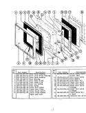 DOOR ASSEMBLY Diagram and Parts List for EW224  Hardwick Microwave