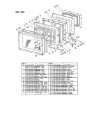DOOR ASSEMBLY Diagram and Parts List for EW239  Hardwick Microwave