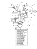 CABINET & CAVITY Diagram and Parts List for M210  Hardwick Microwave