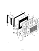 DOOR Diagram and Parts List for M215  Hardwick Microwave