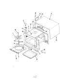 CABINET & CAVITY Diagram and Parts List for M215  Hardwick Microwave