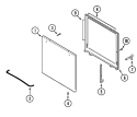 DOOR Diagram and Parts List for CLY1611BDH  Magic Chef Range