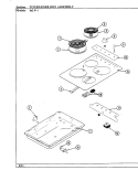 TOP ASSEMBLY Diagram and Parts List for 86LW-1  Magic Chef Cooktop