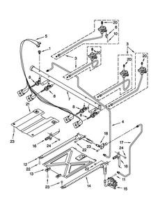 Manifold Parts Diagram and Parts List for MGR7665WS1  Maytag Range