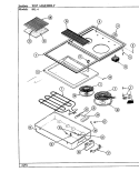TOP ASSEMBLY Diagram and Parts List for 89L-4  Magic Chef Cooktop