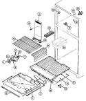 FREEZER COMPARTMENT Diagram and Parts List for GT21A93V  Maytag Refrigerator