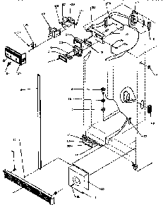 Refrigerator/freezer Controls And Cabinet Parts Diagram and Parts List for SXD25NP-P1162420W  Amana Refrigerator