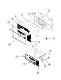 Part Location Diagram of 2402W155-19 Whirlpool NLALINING, OVEN DOOR