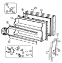 FREEZER DOOR Diagram and Parts List for GT19A6XA  Admiral Refrigerator