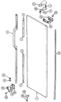 FRESH FOOD OUTER DOOR Diagram and Parts List for RSW2400CKL  International Refrigerator