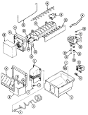 ICE MAKER & BIN Diagram and Parts List for RSW2400CKE  International Refrigerator