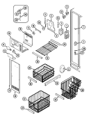 FREEZER COMPARTMENT Diagram and Parts List for RSW2200EAM  Maytag Refrigerator