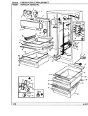 FRESH FOOD COMPARTMENT Diagram and Parts List for HRNS2219A BP31A Hoover Refrigerator
